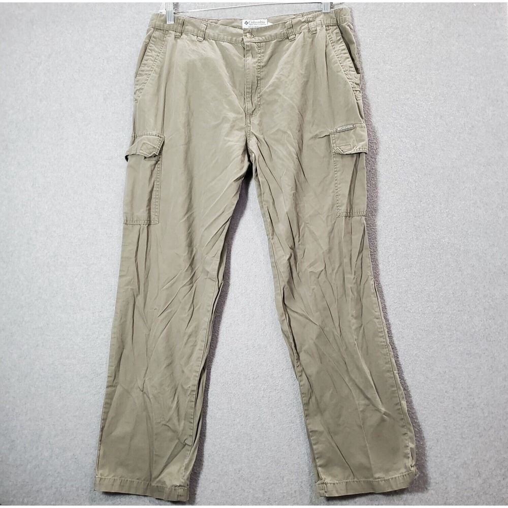 Columbia Men Pants 38x32 Beige Cargo Straight Leg Mid Rise‎ (36x29)